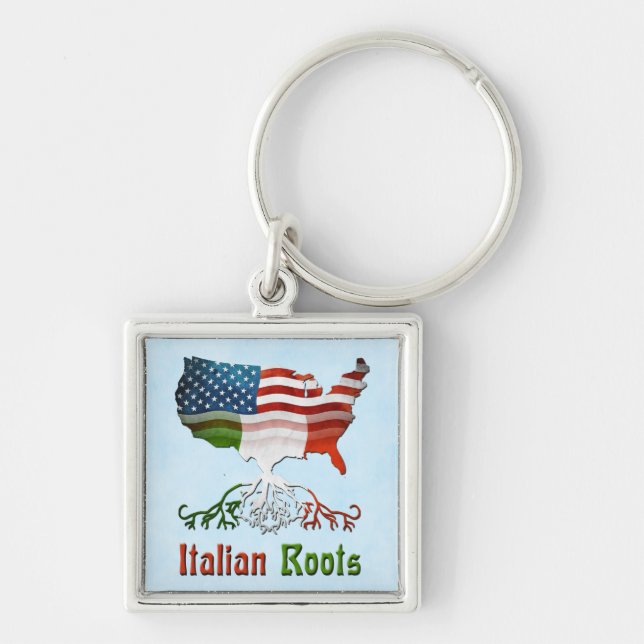 American Italian Roots Keyring (Front)