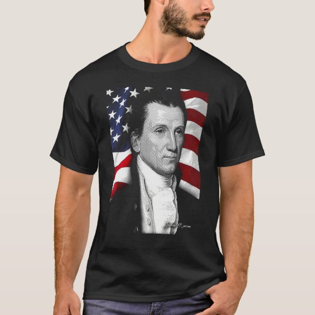 American james monroe Eyes Flag Country T-Shirt (Front)