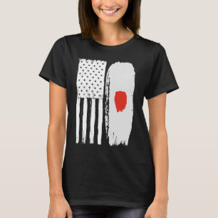 American Japanese Flag   Pride Japan USA T-Shirt