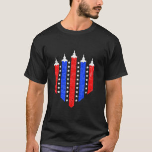 American Jet Fighter Patriotic USA America 4th Of T-Shirt