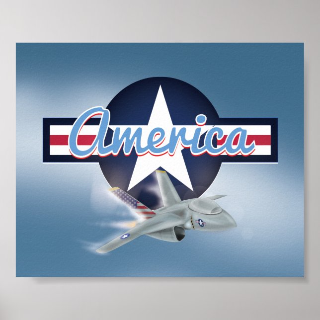 American Jet Fighter Poster (Front)