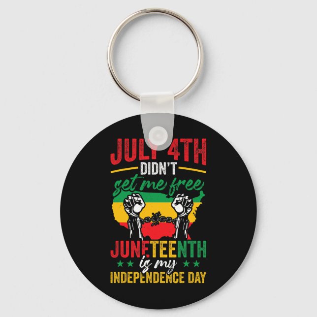 American Juneteenth Is My Independence Day  Key Ring (Front)