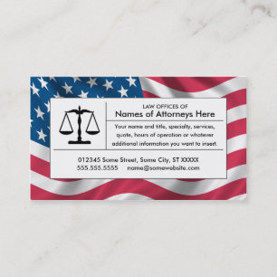 american justice scale business card