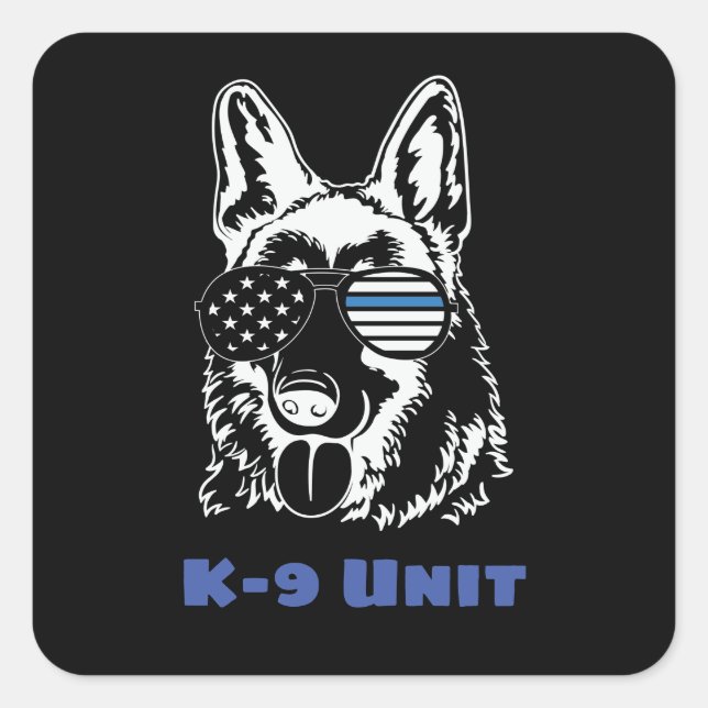 American K-9 Unit  Square Sticker (Front)