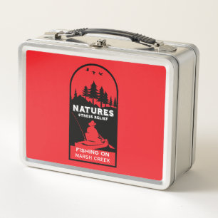 American Kayak Fishing Metal Lunch Box