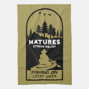 American Kayak Fishing Tea Towel
