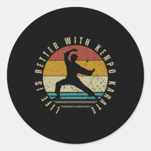 American Kenpo Life Is Better With Kenpo Karate 1 Classic Round Sticker