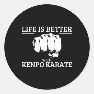 American Kenpo Life Is Better With Kenpo Karate 2 Classic Round Sticker
