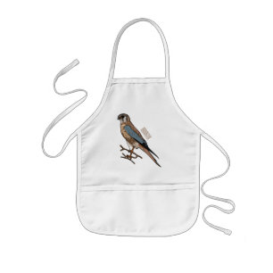 American kestrel bird cartoon illustration  kids apron