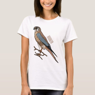 American kestrel bird cartoon illustration T-Shirt
