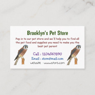 American Kestrel bird illustration Business Card