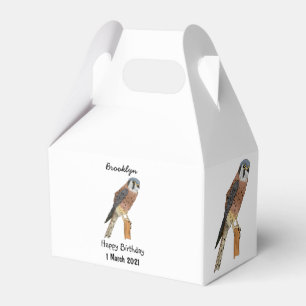 American Kestrel bird illustration Favour Box