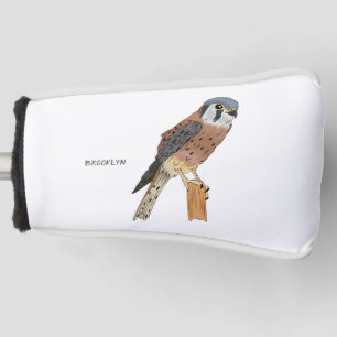 American Kestrel bird illustration Golf Head Cover
