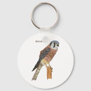American Kestrel bird illustration Key Ring