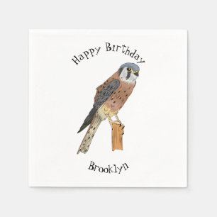 American Kestrel bird illustration Napkin