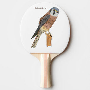 American Kestrel bird illustration Ping Pong Paddle