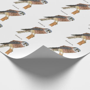 American Kestrel bird illustration  Wrapping Paper
