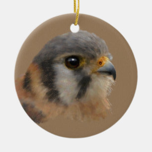 American Kestrel Ceramic Tree Decoration
