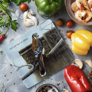 American Kestrel Falcon Celtic Knotwork Wildlife Cutting Board