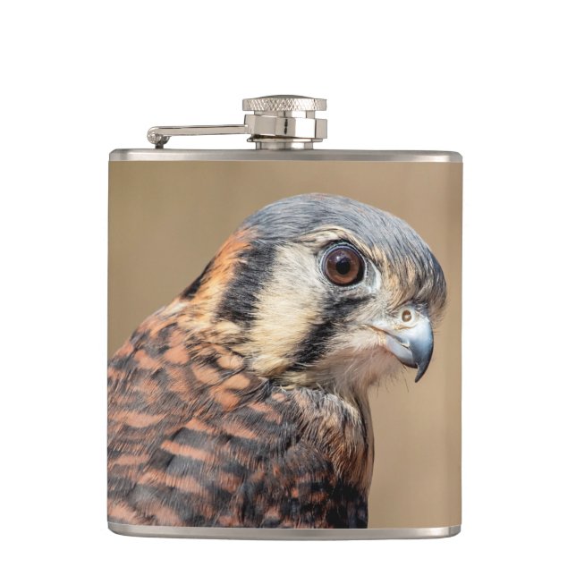 American Kestrel Hip Flask (Front)