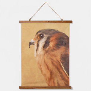American Kestrel Painting - Original Bird Art Hanging Tapestry