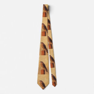 American Kestrel Painting - Original Bird Art Tie