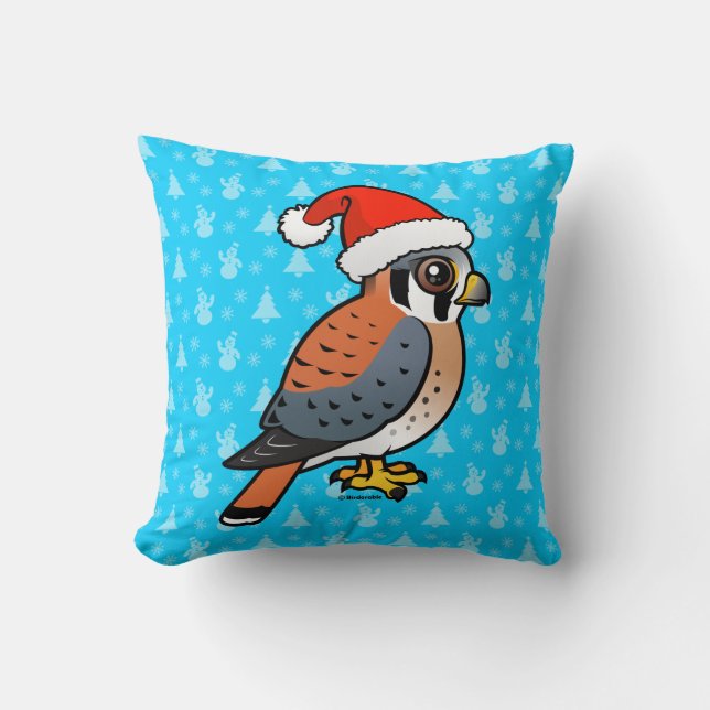 American Kestrel Santa Cushion (Front)