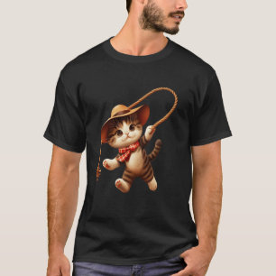 American Kitten Western Cosplay Rope Cowboy Cute C T-Shirt