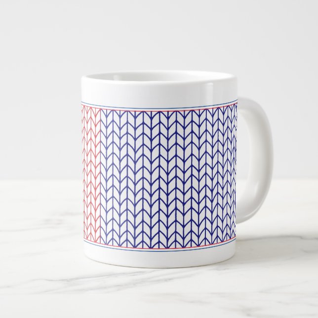 AMERICAN KNIT Big White Mug (Front Right)