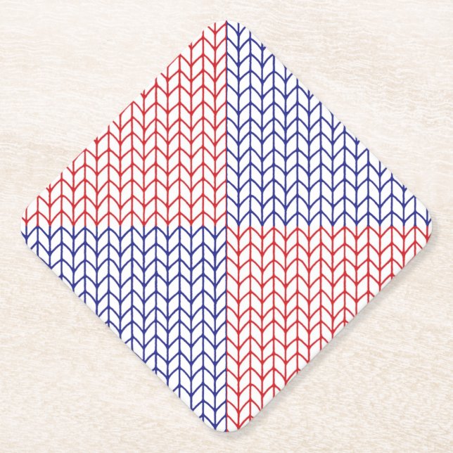 AMERICAN KNIT Diamond Paper Coasters (Front)