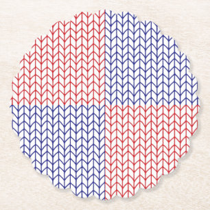 AMERICAN KNIT Scalloped Round Paper Coasters