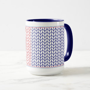 AMERICAN KNIT Tall Navy Combo Mug