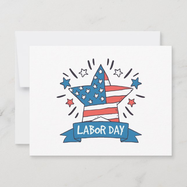 American Labour Day Creative Illustration Design Card (Front)
