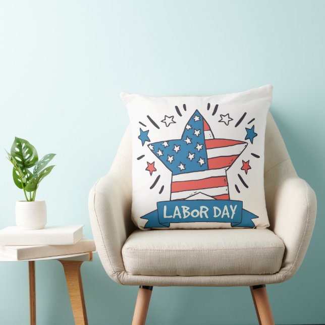 American Labour Day Creative Illustration Design Cushion (Chair)