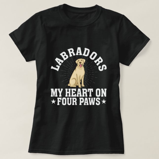 American Labrador Retriever Owner Black Lab Dad T-Shirt (Design Front)