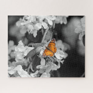 American Lady Butterfly On Apple Blossom Puzzle