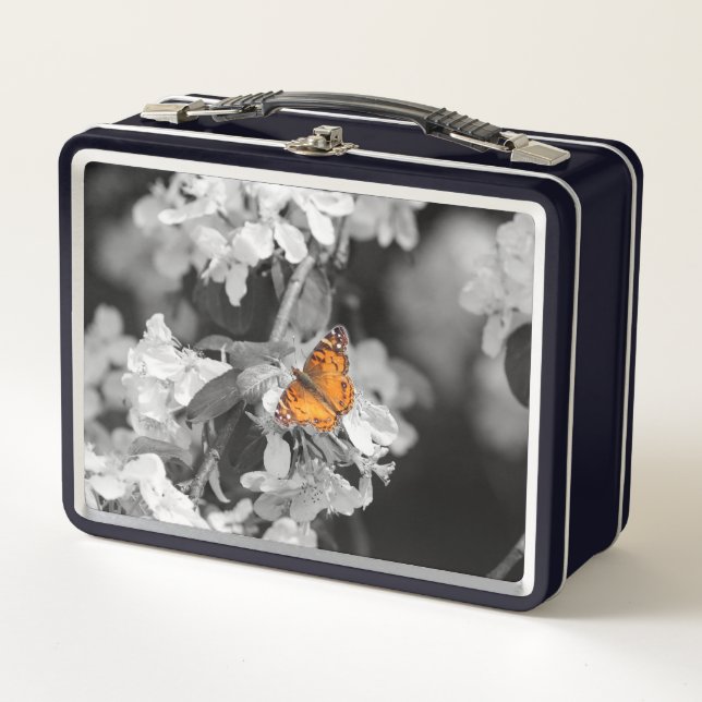 American Lady Butterfly On Blossom Lunch Box (Front)