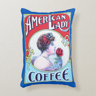 American Lady Coffee Decorative Cushion