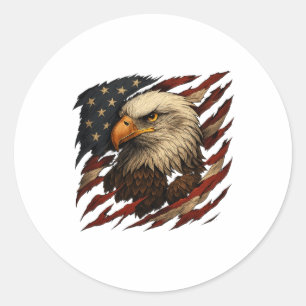 American Ld Eagle Classic Round Sticker