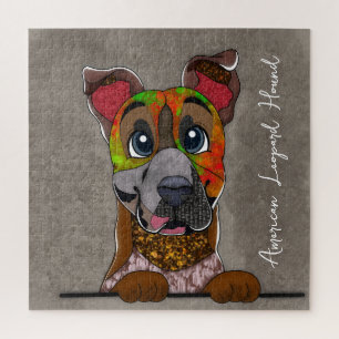 American Leopard Hound ugly face Jigsaw Puzzle