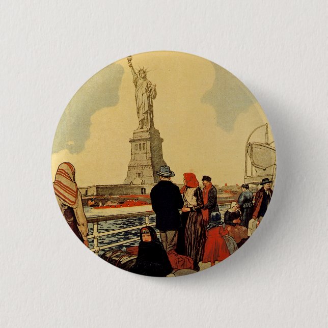 American Liberty 6 Cm Round Badge (Front)