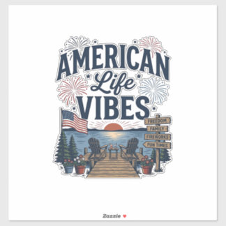 American Life Vibes Patriotic Lake Vector Shirt_1