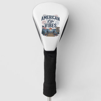 American Life Vibes Patriotic Lake Vector Shirt_1 Golf Head Cover