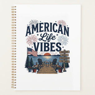 American Life Vibes Patriotic Lake Vector Shirt_1 Planner