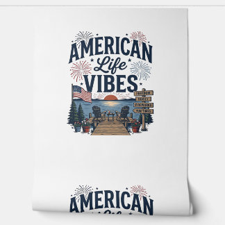 American Life Vibes Patriotic Lake Vector Shirt_1 Wallpaper