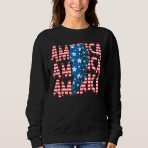 American Lightning Bolt USA Flag 4th Of July Indep Sweatshirt