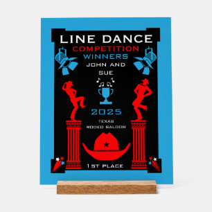 American Line Dancing Competition Acrylic Sign