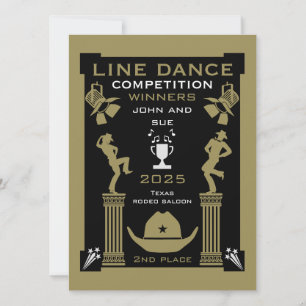 American Line Dancing Competition Card