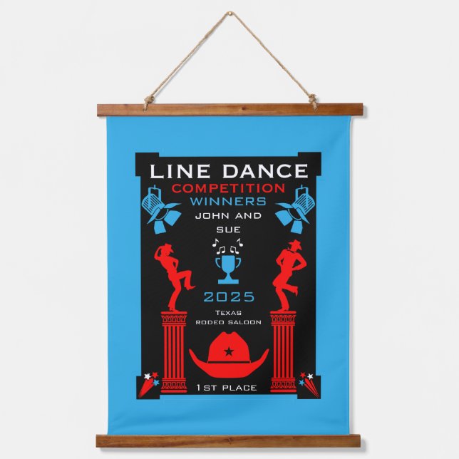 American Line Dancing Competition Hanging Tapestry (Front)