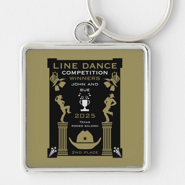 American Line Dancing Competition Key Ring (Front)